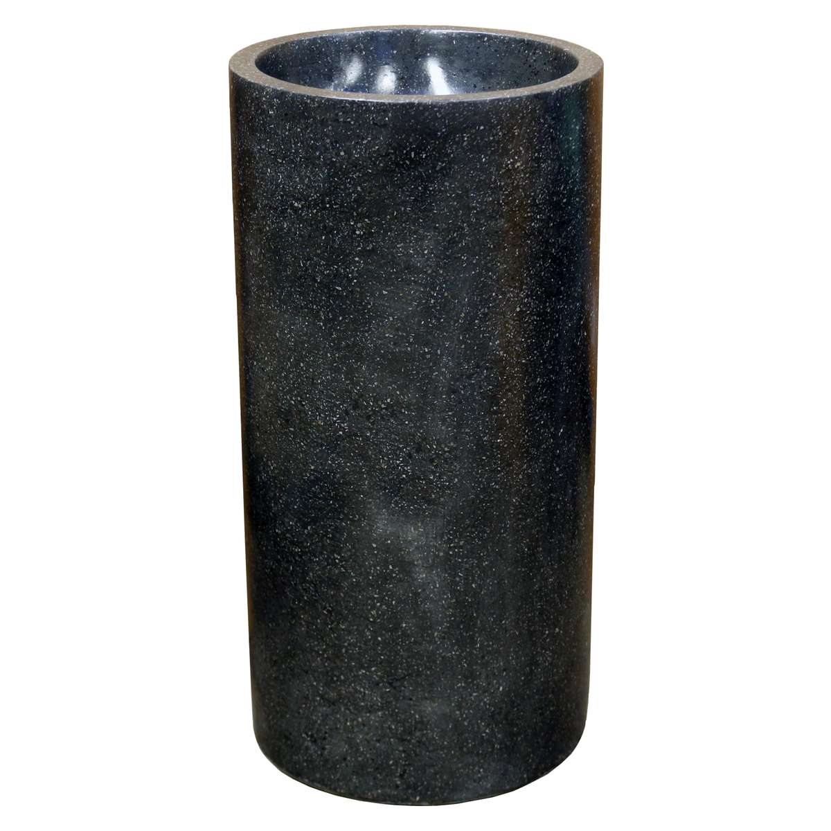 Wasbak Zuil Terrazzo Zwart 90cm Rond